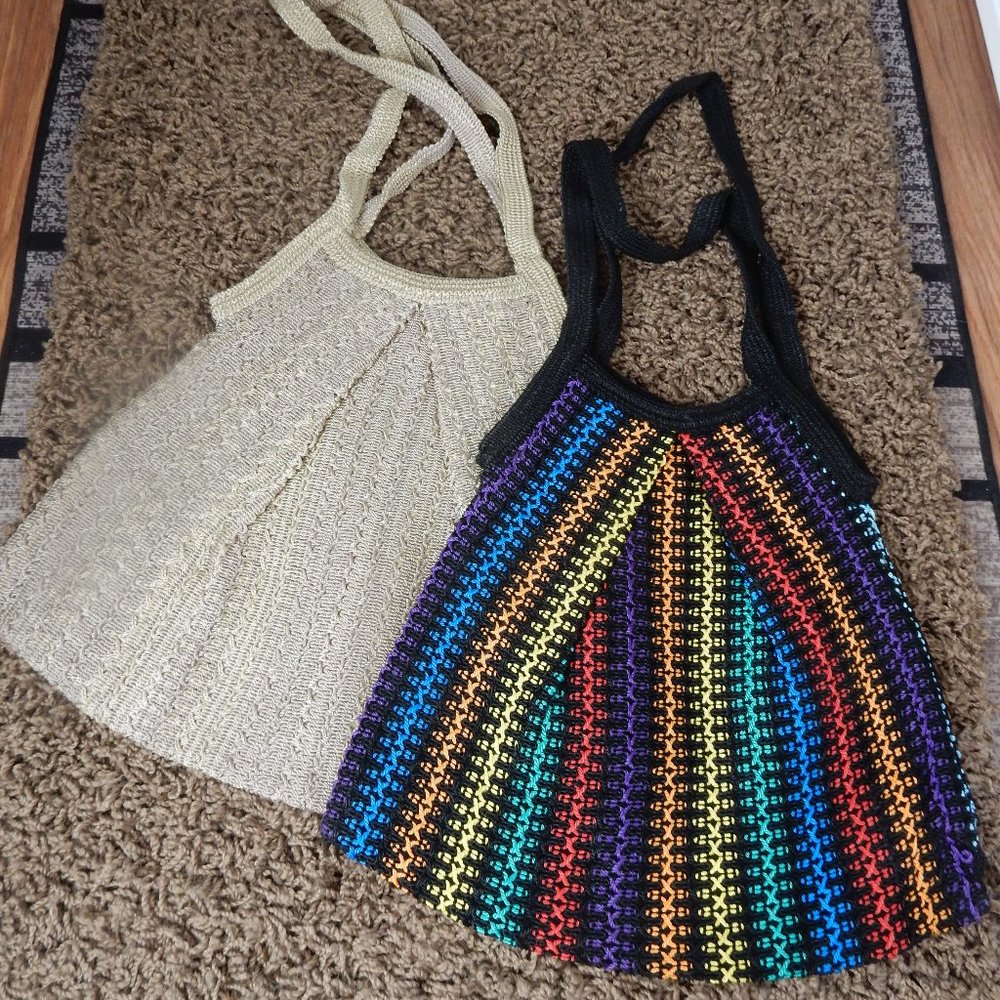 crochet purses, lot of 2